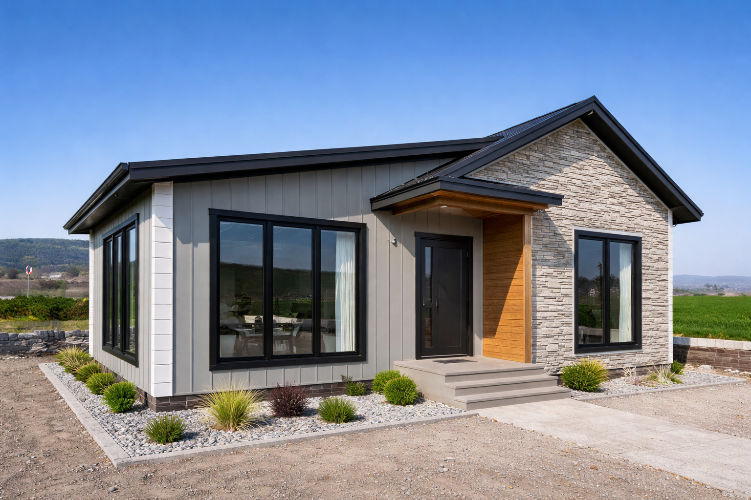 modern prefabrik ev modeli tek katlı prefabrik yapı fiyatları ve m2 maliyet avantajlı hazır ev sistemi