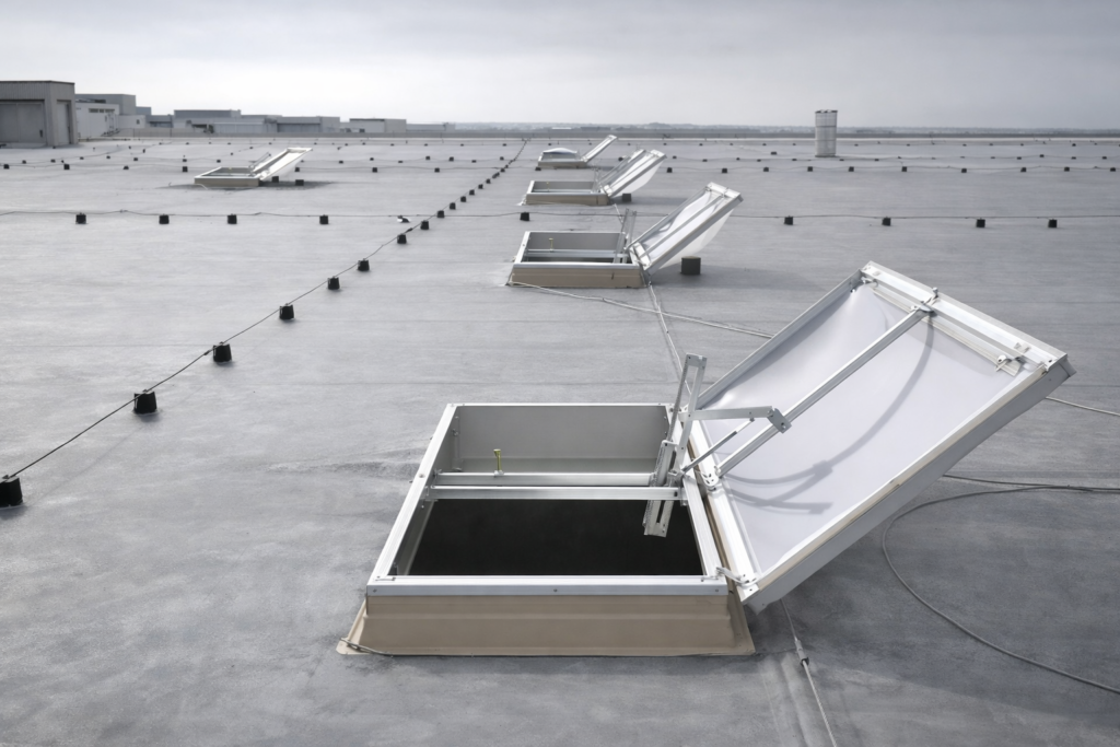 çatı duman damperi sanayi tipi duman tahliye kapağı yangın duman tahliye sistemi