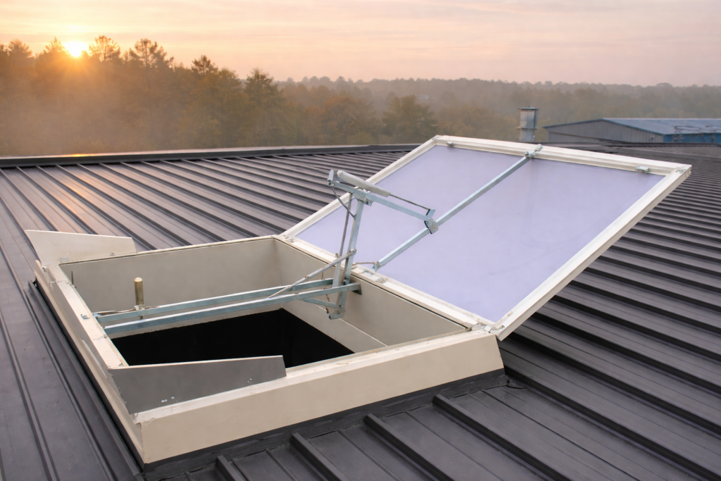 çatı duman damperi yangın tahliye kapağı endüstriyel çatı duman tahliye sistemi