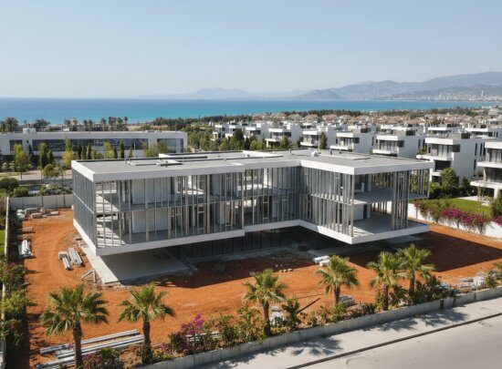 Modern çelik villa projesi kapsamında inşa edilen hafif çelik konut yapısı