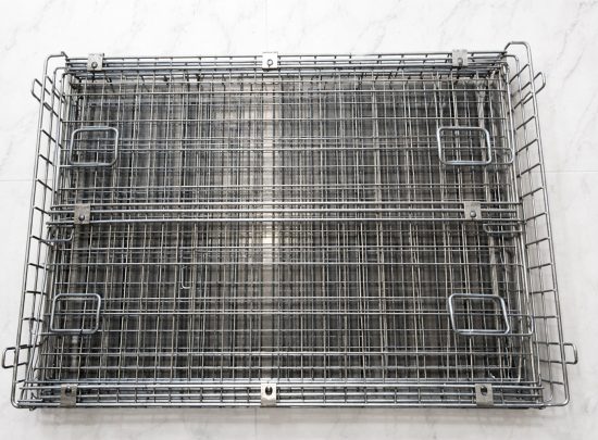 katlanır çelik tel sepet ağır yük taşıma galvanizli endüstriyel depo sepeti