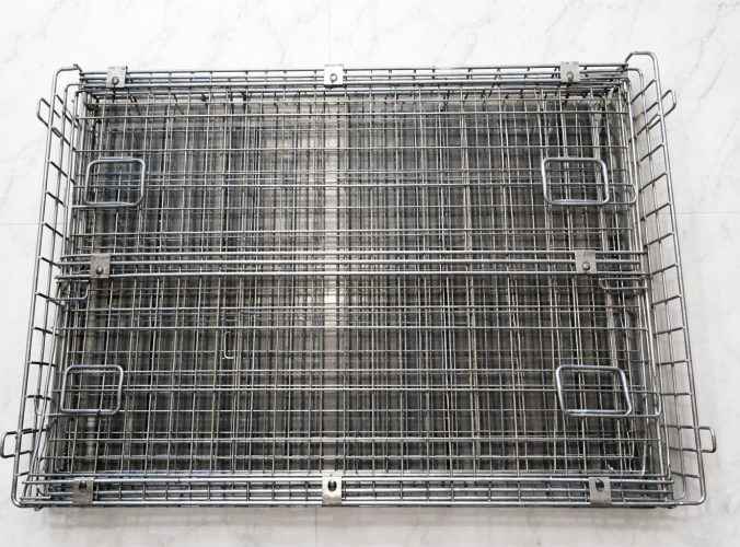 katlanır çelik tel sepet ağır yük taşıma galvanizli endüstriyel depo sepeti