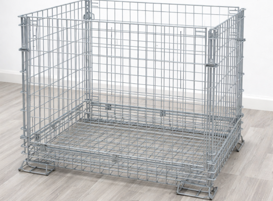 katlanır metal tel sepet endüstriyel depo taşıma ve istifleme ekipmanı
