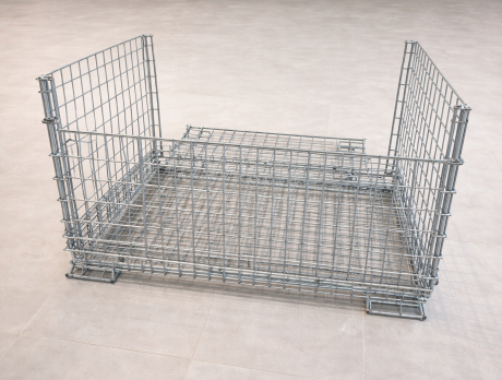 katlanır tel sepet çelik depo taşıma ve istifleme ekipmanı galvanizli