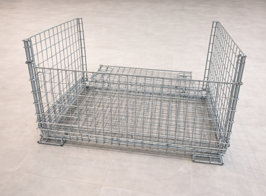 katlanır tel sepet çelik depo taşıma ve istifleme ekipmanı galvanizli