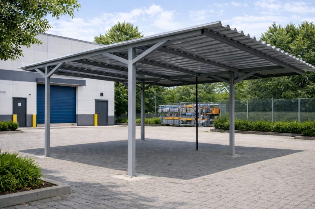 çelik araç sundurma sistemi açık otopark için galvanizli otopark sundurması