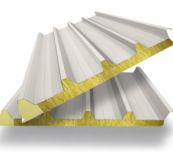 Sandviç panel çatı kaplama uygulamasında kullanılan yalıtımlı panel kesit detayı